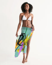 Load image into Gallery viewer, Aqua Floral Swim Cover Up