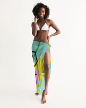 Load image into Gallery viewer, Aqua Floral Swim Cover Up