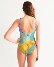 Load image into Gallery viewer, Aqua Floral Women's One-Piece Swimsuit