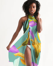 Load image into Gallery viewer, Aqua Floral Swim Cover Up